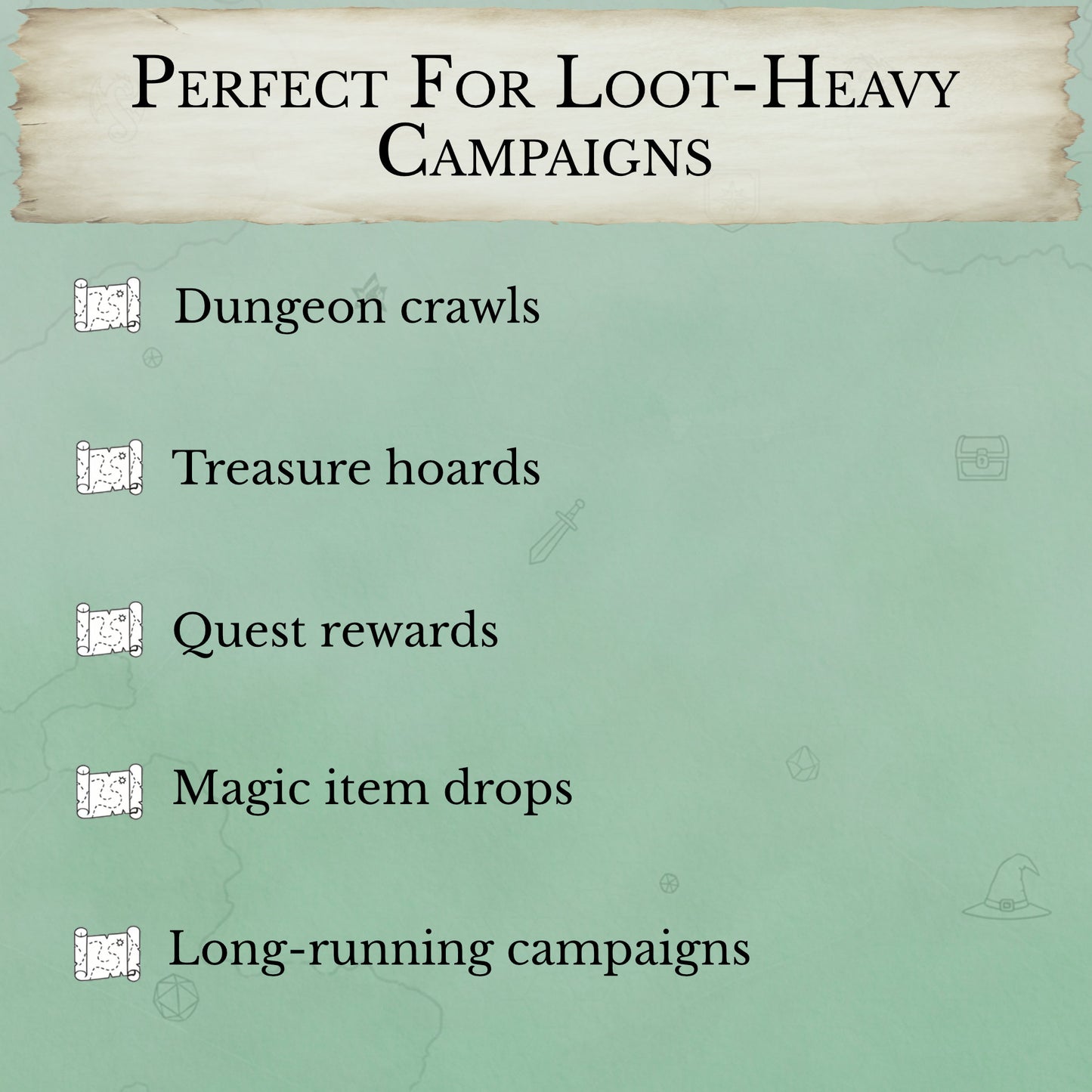 DM loot tracker sheet PDF printable D&D treasure tracking tool for loot heavy campaigns