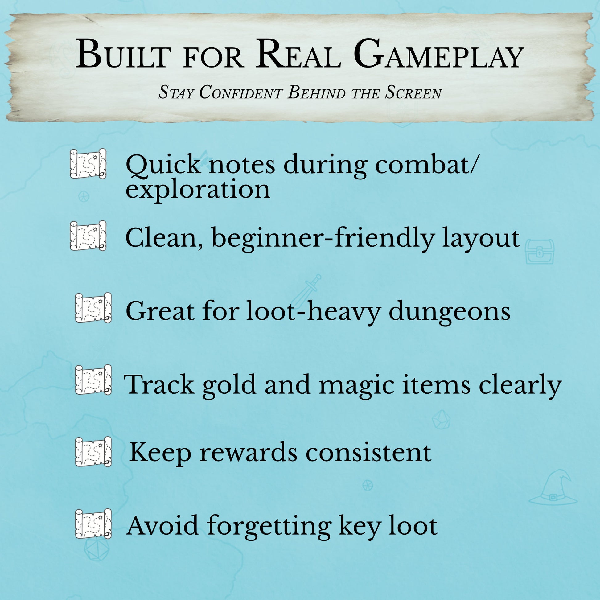 easy loot tracker for new DMs tracking quest rewards and items
